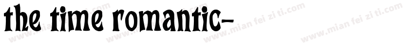 the time romantic字体转换